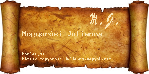 Mogyorósi Julianna névjegykártya